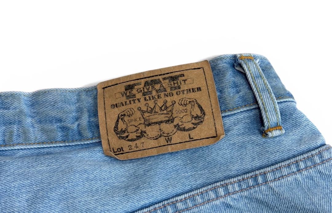 エフエーティー FAT 247 FADER skinnyデニム ライトブルー