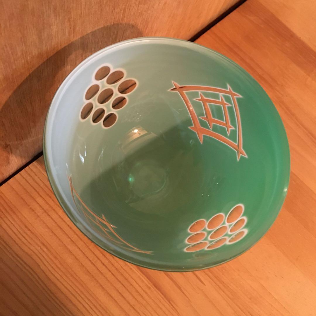 昭和レトロ 大正ロマン 古道具 電笠 切子 脚付 グラス