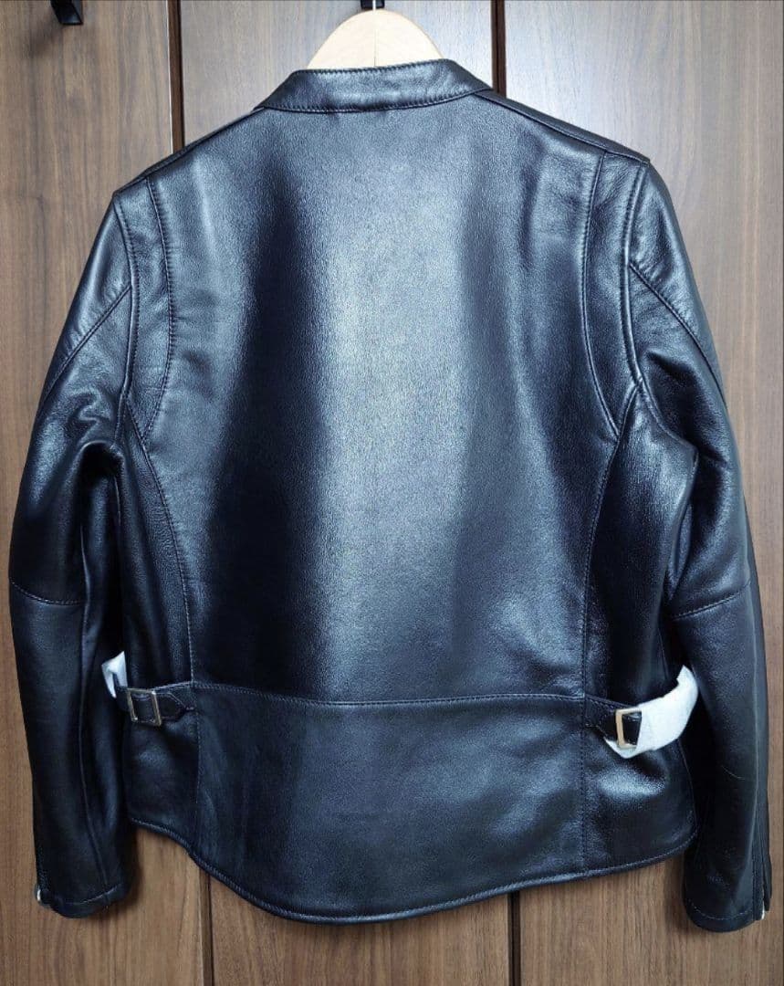 【新品】Liugooリューグー 本革　厚革 シングルライダース レディース XL