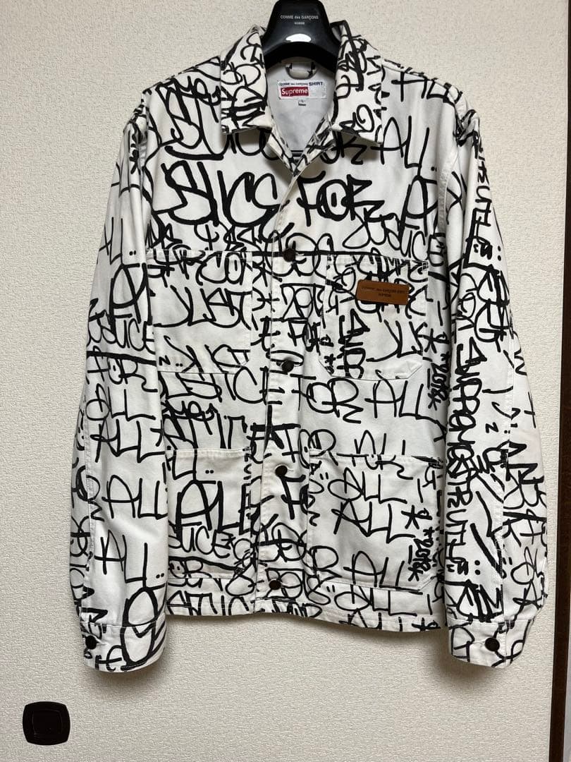 コムデギャルソンシャツsupremeペイントジャケットカーハートダック早い者勝L