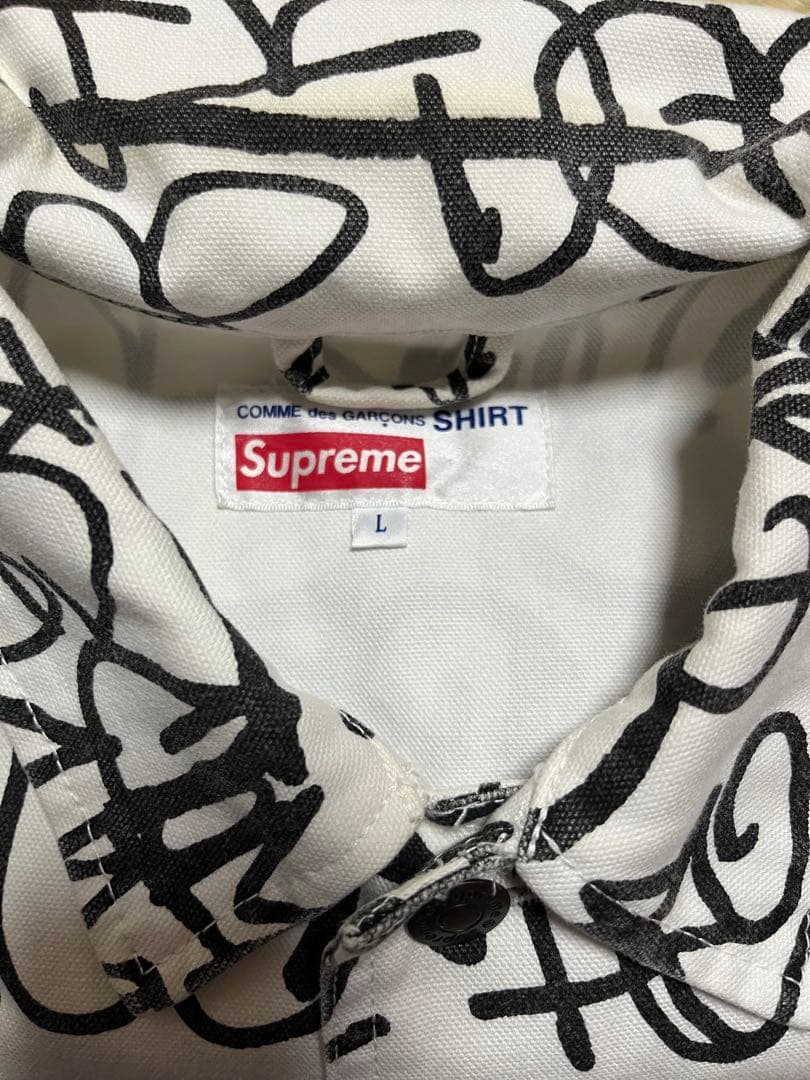 コムデギャルソンシャツsupremeペイントジャケットカーハートダック早い者勝L