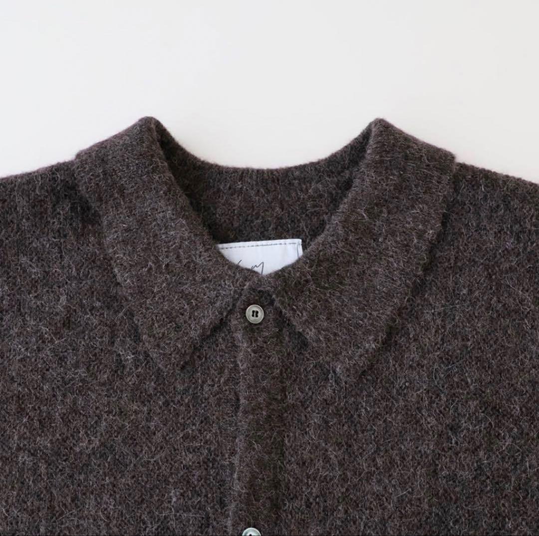 【ANCELLM】 KIMONO KNIT SHIRT 1 ブラウン25AW