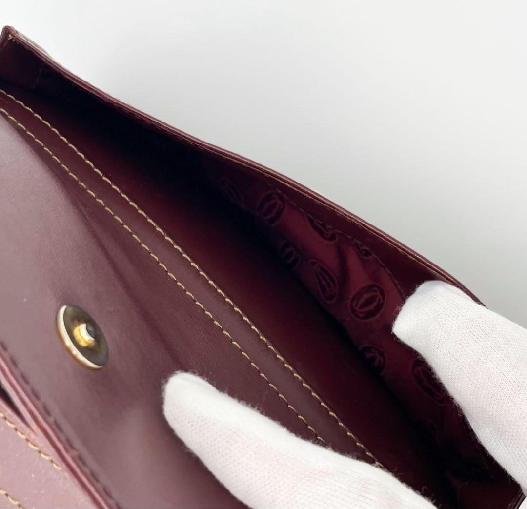 Cartier カルティエ マストライン レザーショルダーバッグ ゴールド金具