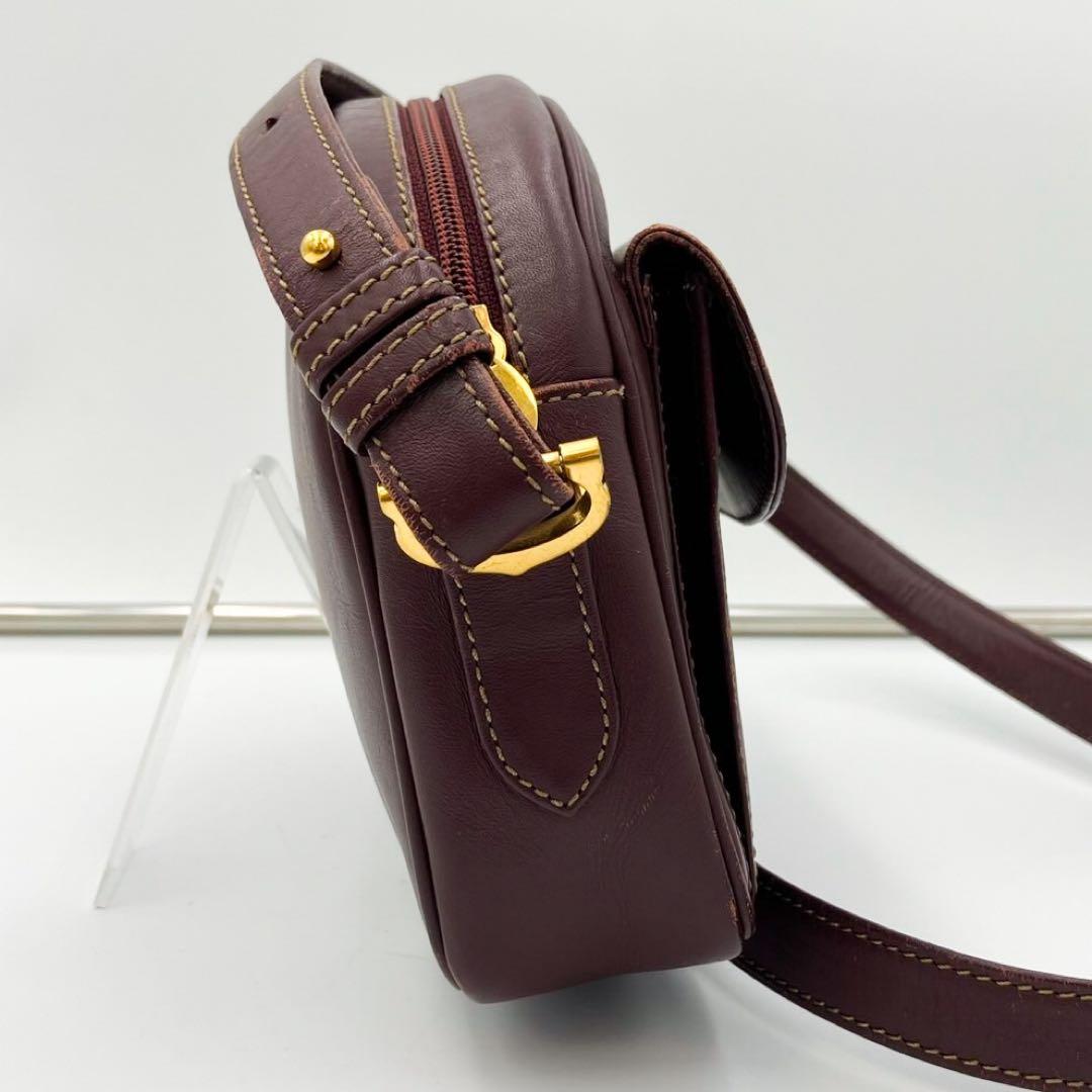 Cartier カルティエ マストライン レザーショルダーバッグ ゴールド金具