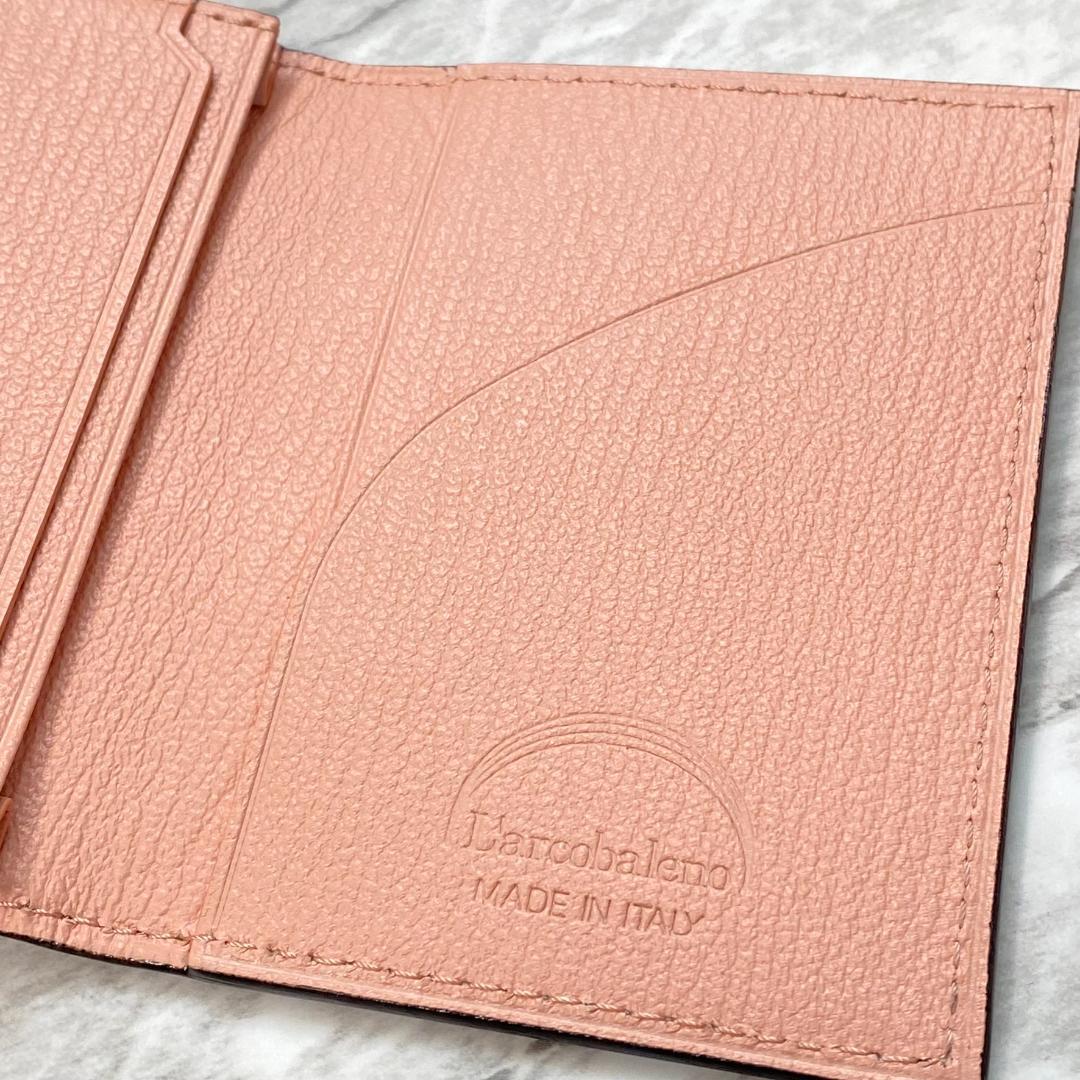 2363【新品 定価2.2万円】ラルコバレーノ★名刺入れ★BEIGE*PINK