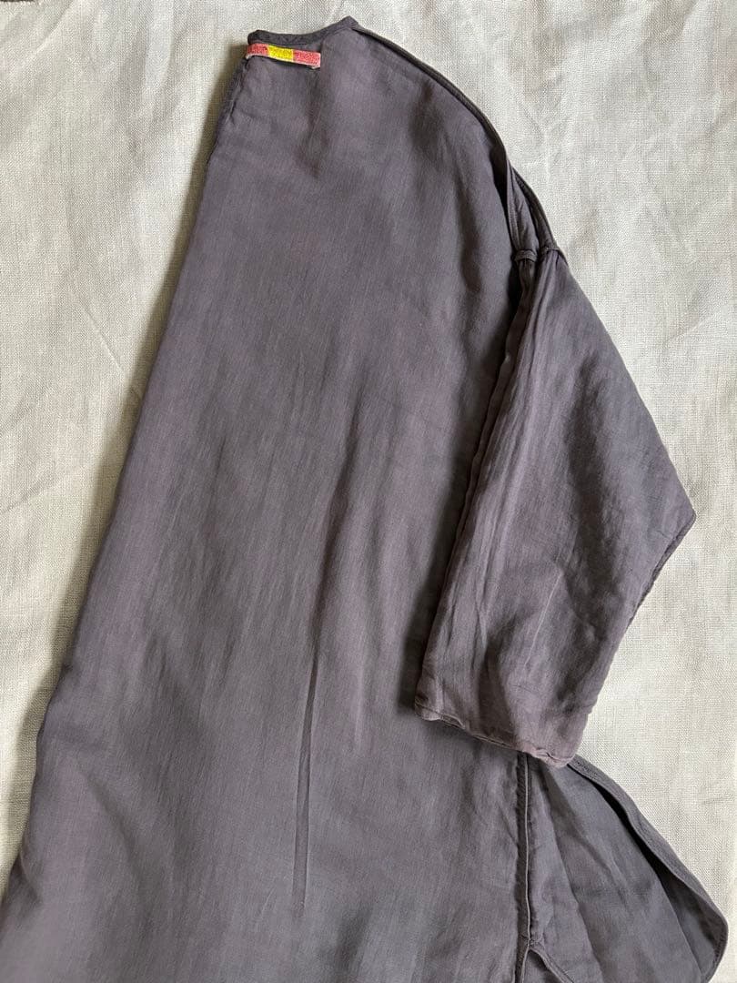 aodress_アオドレス　グレー花刺繍チュニック