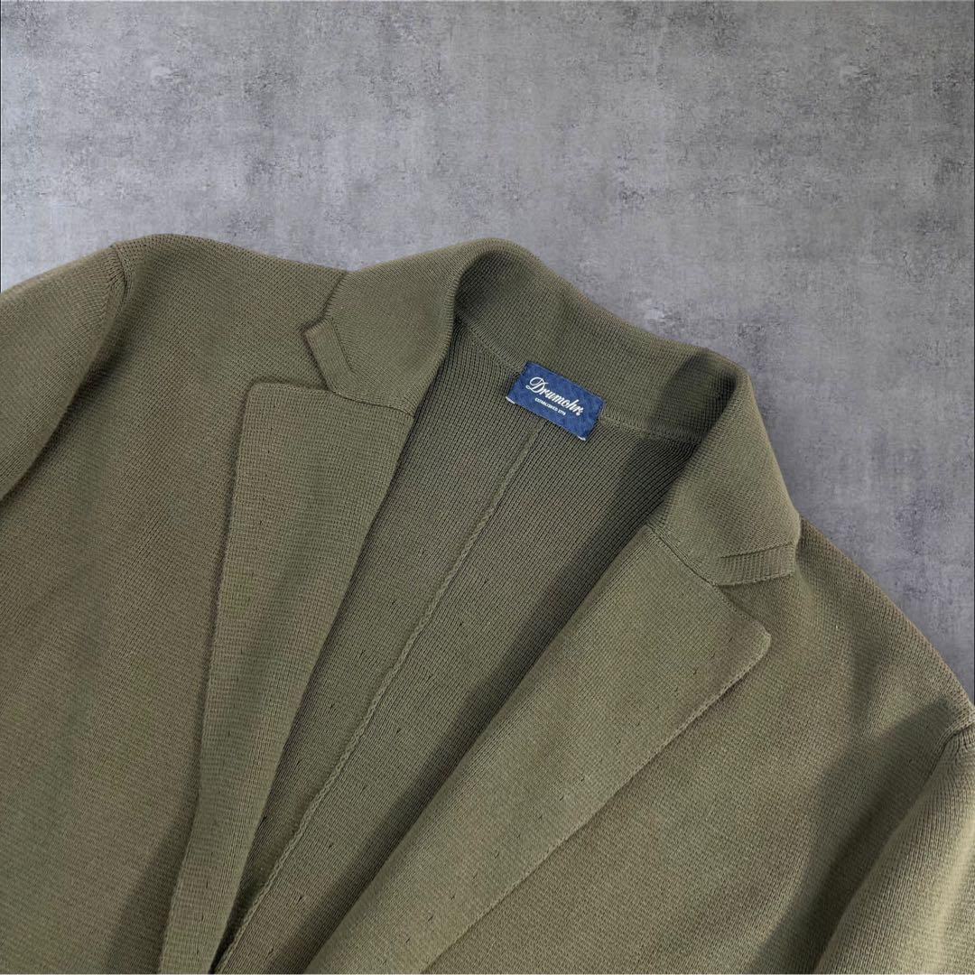 定価10万 極美品 Drumohr ドルモア 2Bニットテーラードジャケット L