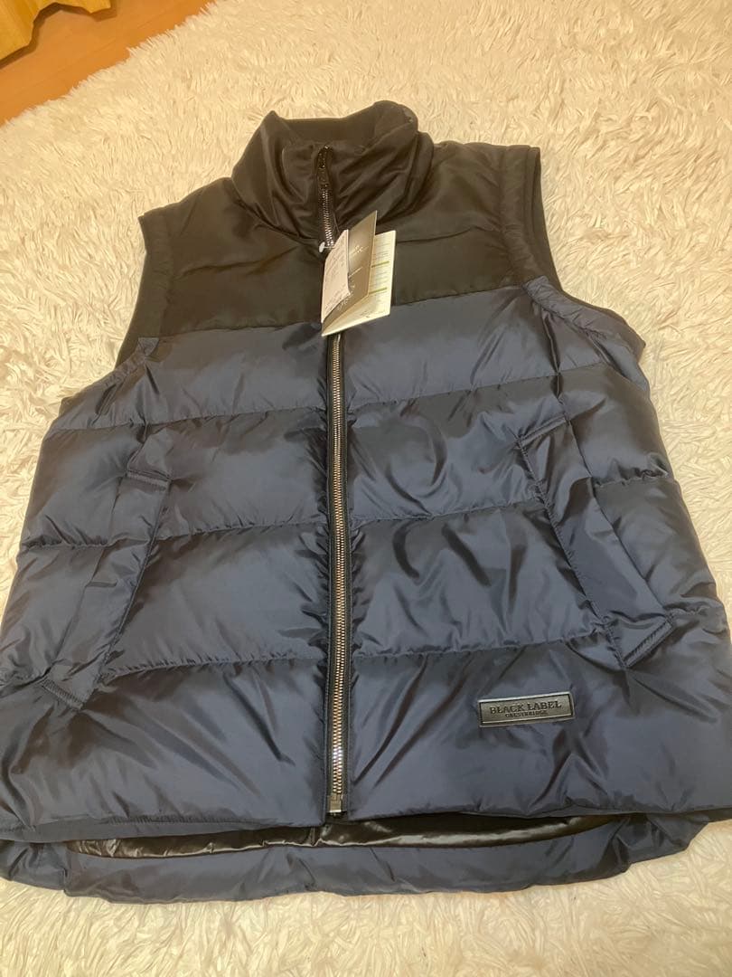 新品BLACK LABEL CRESTBRIGE ネイビー ダウンベスト Ｌ