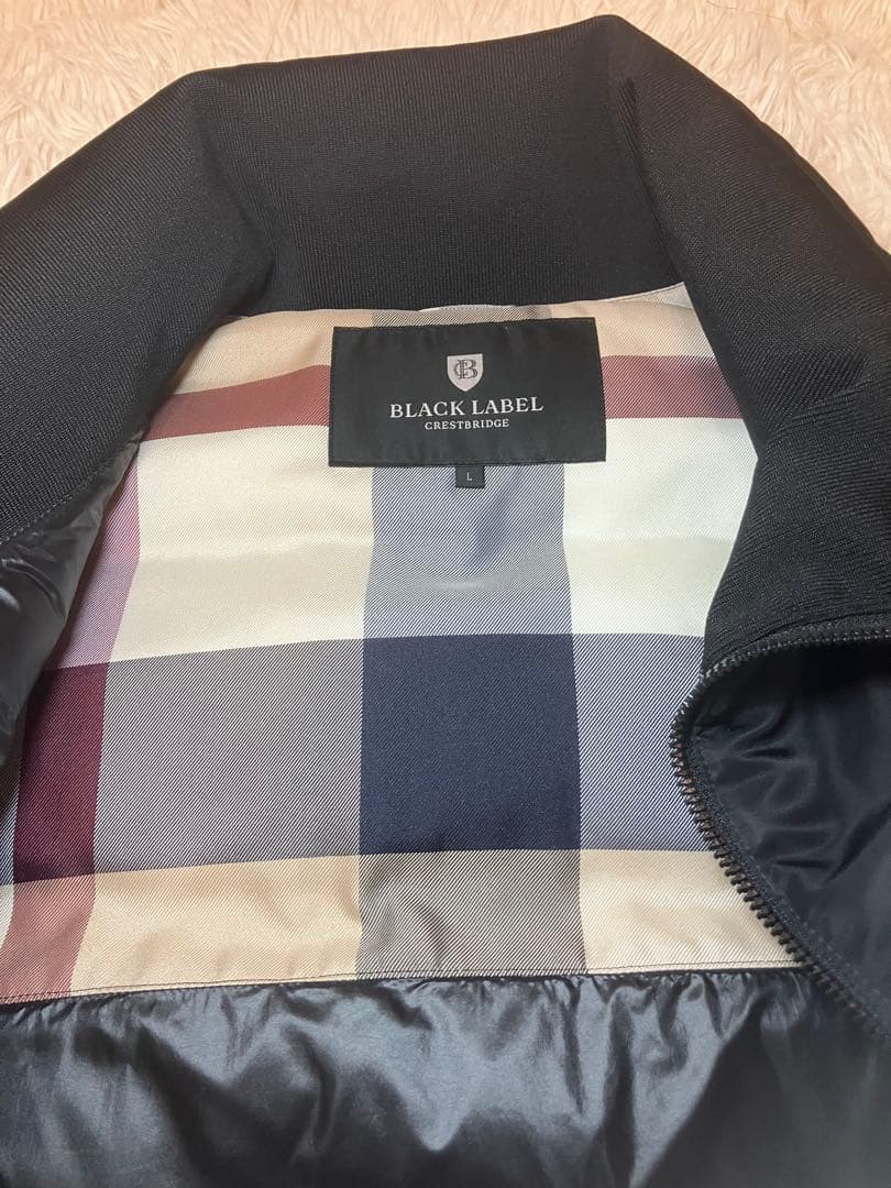 新品BLACK LABEL CRESTBRIGE ネイビー ダウンベスト Ｌ
