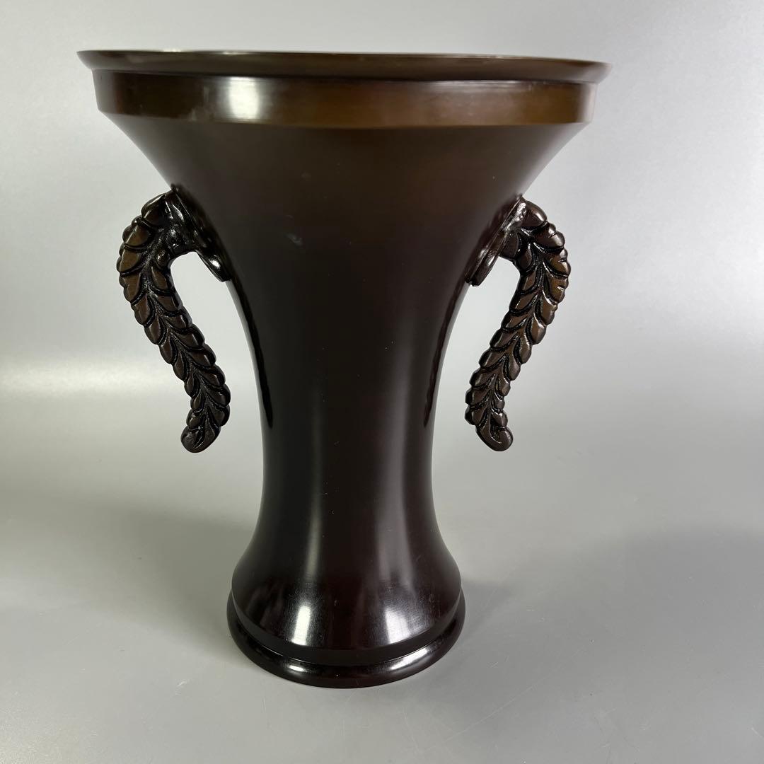 池坊　紫雲　花器　銅器　生花