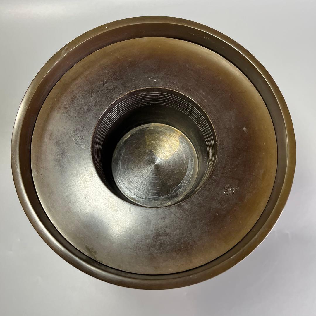 池坊　紫雲　花器　銅器　生花