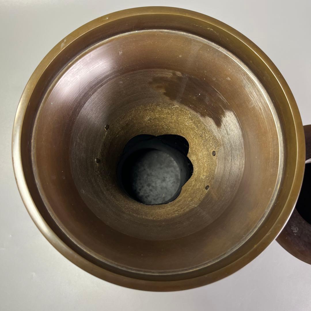 池坊　紫雲　花器　銅器　生花