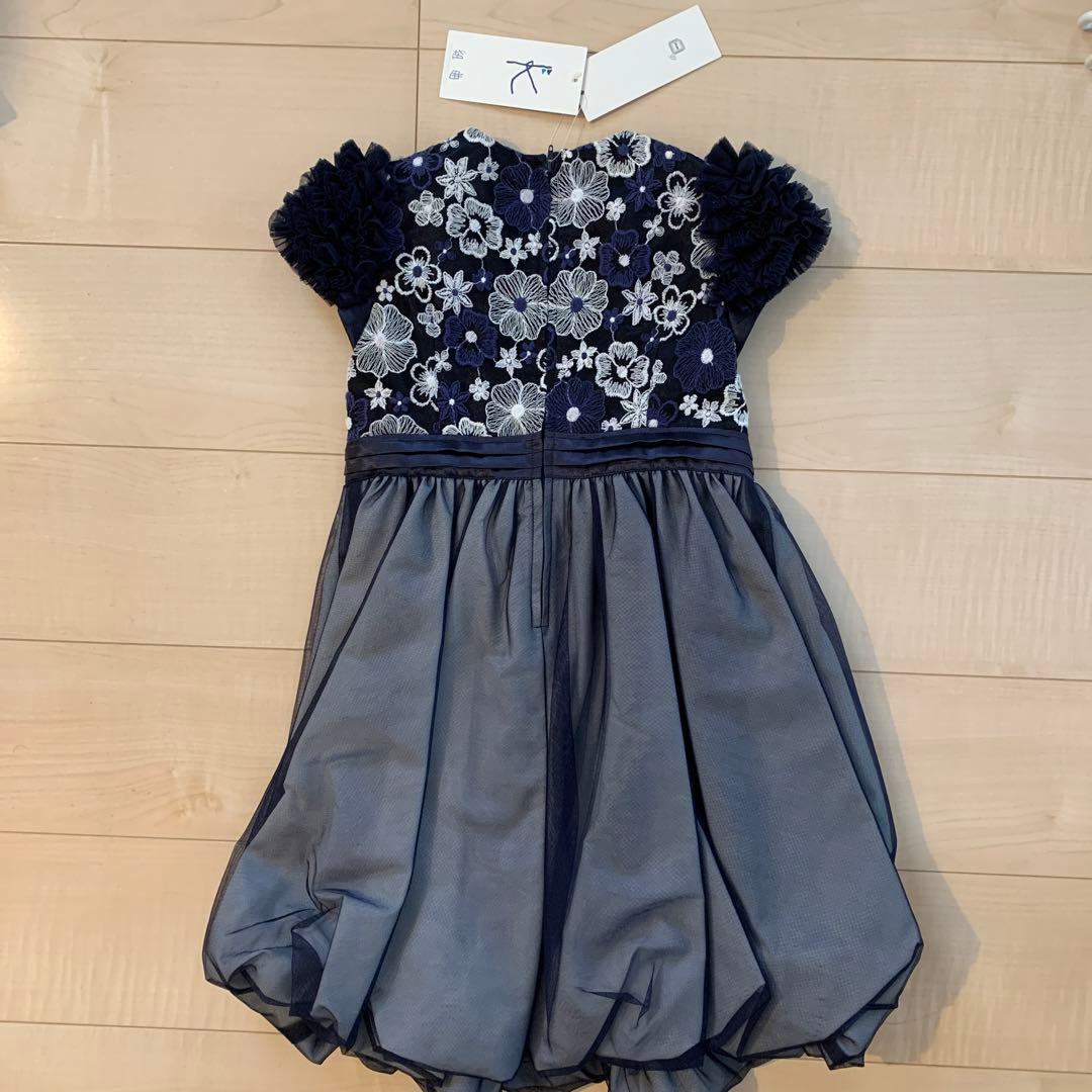 値下げ！組曲120cm新品タグ付き！花柄刺繍のバルーンワンピ、ドレス