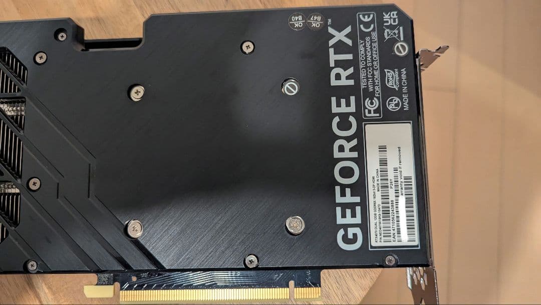 【ジャンク】RTX4070 DUAL 12GB palit グラフィックボード