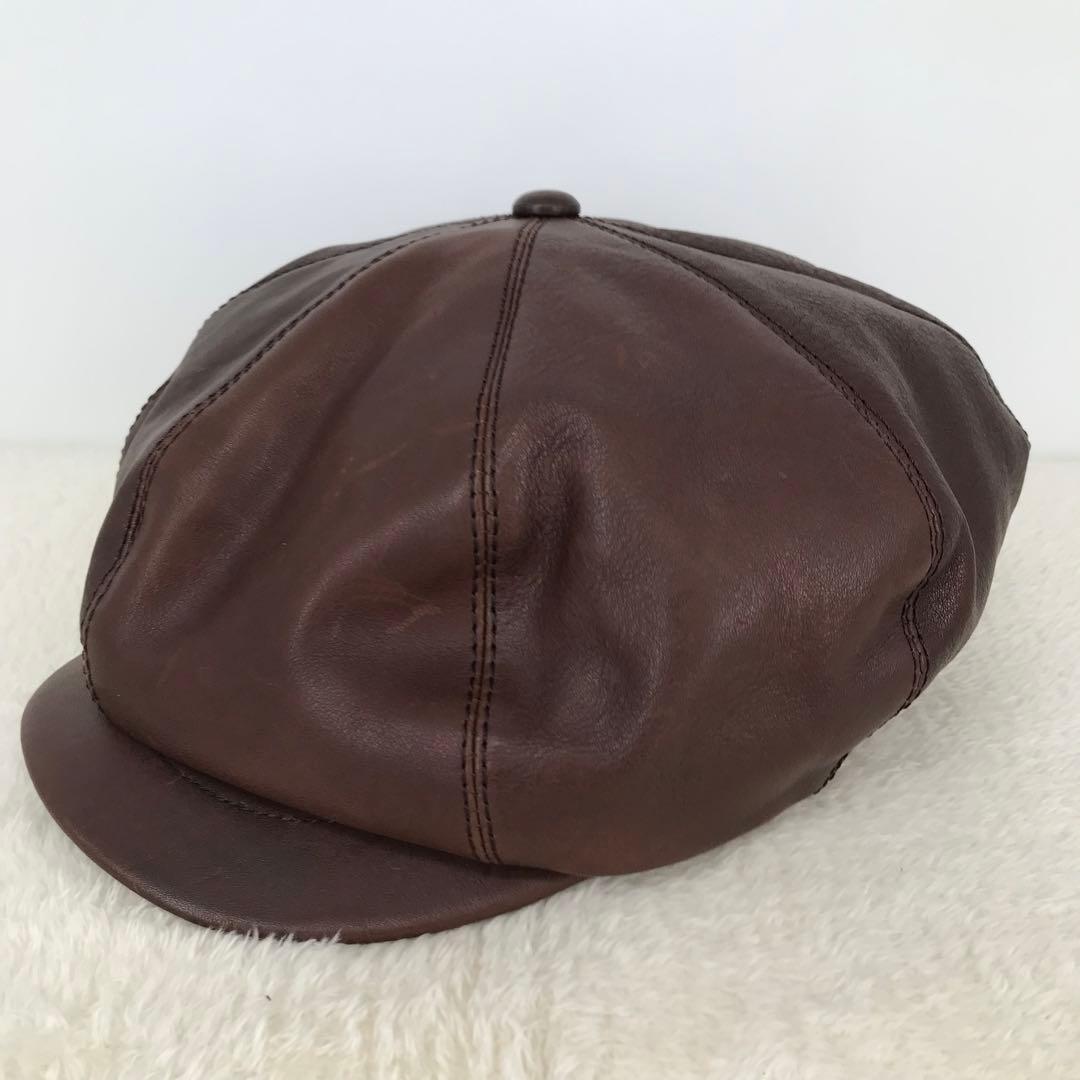 BRUNEL&CO.HATMAKERS　キャスケット　40　ブラウン　牛革