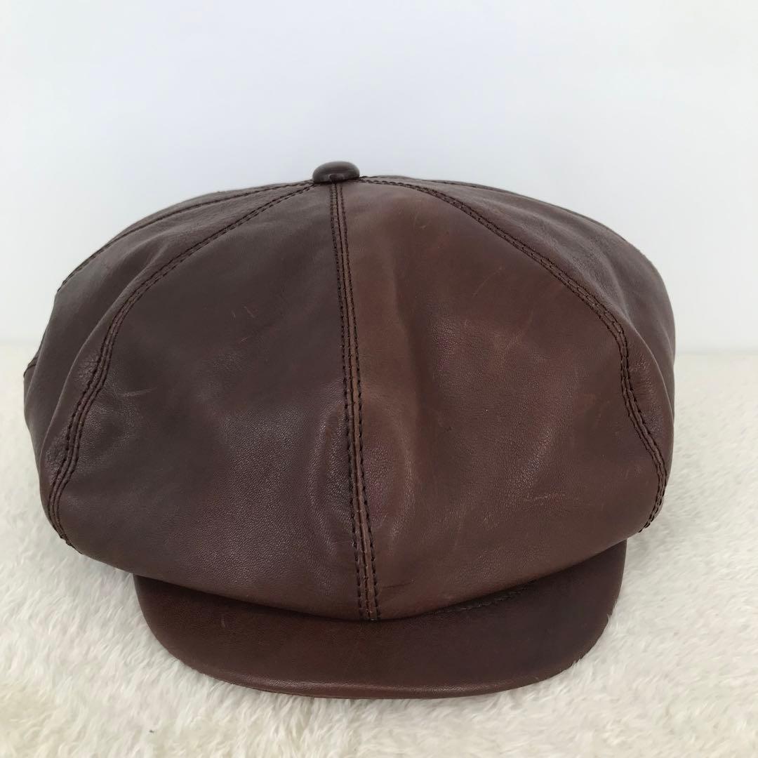 BRUNEL&CO.HATMAKERS　キャスケット　40　ブラウン　牛革