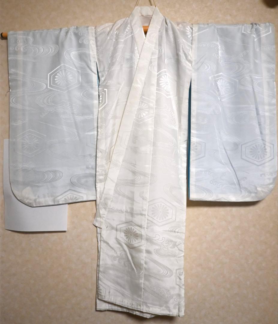 お宮参り 男の子 産着 祝着 正絹 七五三 鷹（長襦袢・帽子・涎掛け付）美品