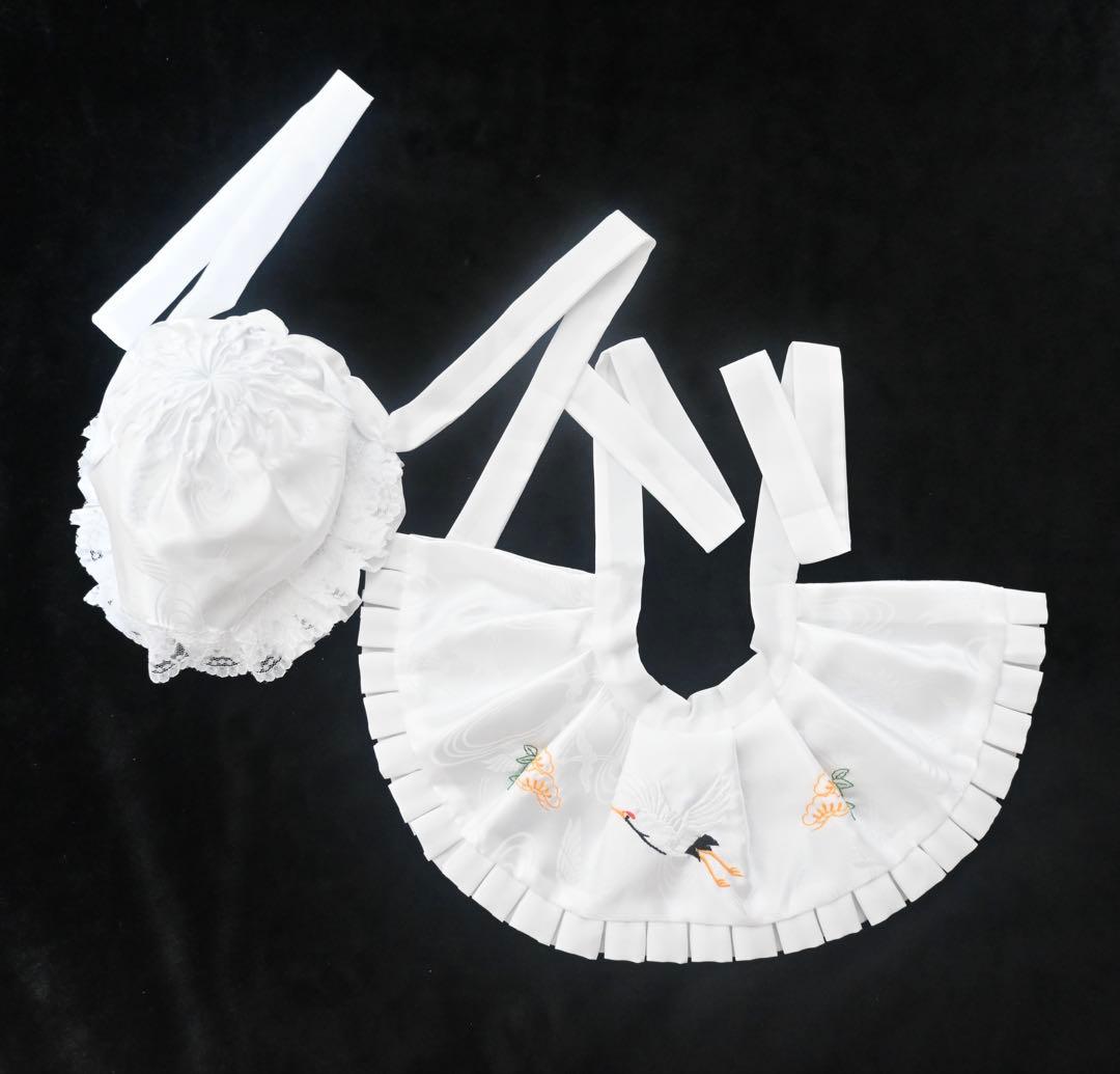 お宮参り 男の子 産着 祝着 正絹 七五三 鷹（長襦袢・帽子・涎掛け付）美品