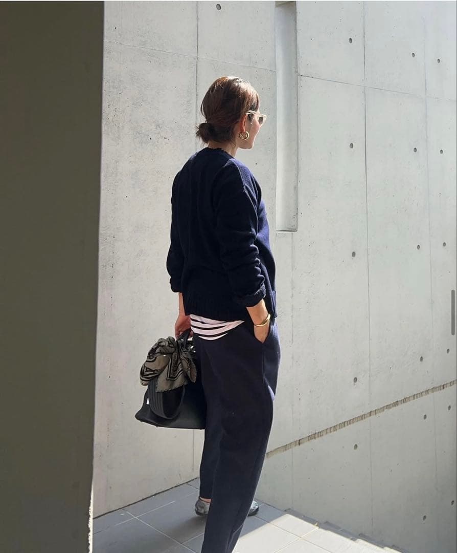 JULYNINE 2025 AW ふわもちパンツ　ネイビー