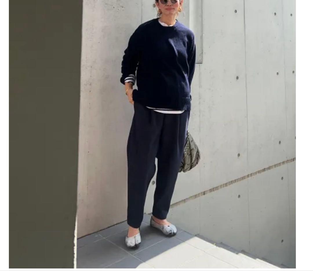 JULYNINE 2025 AW ふわもちパンツ　ネイビー