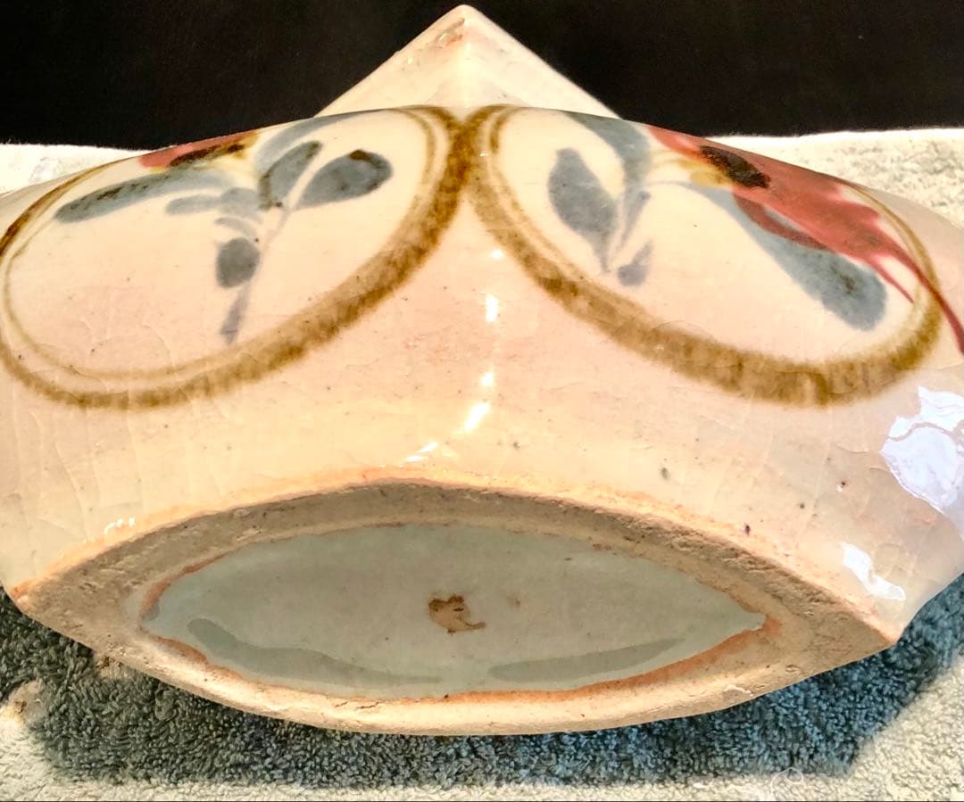 陶芸品　ハート型の 花器