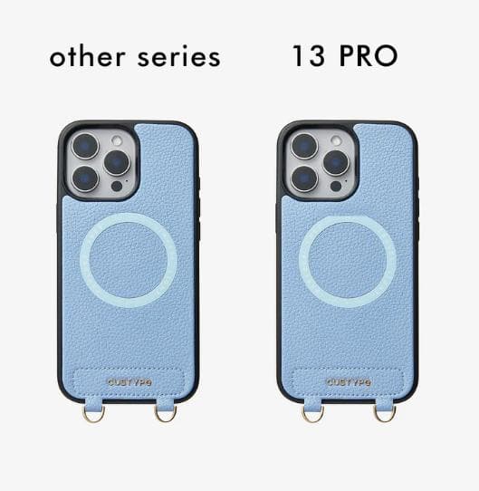 【iPhone 13 Pro 用】CUSTYPE ハートデザインキット ブルー