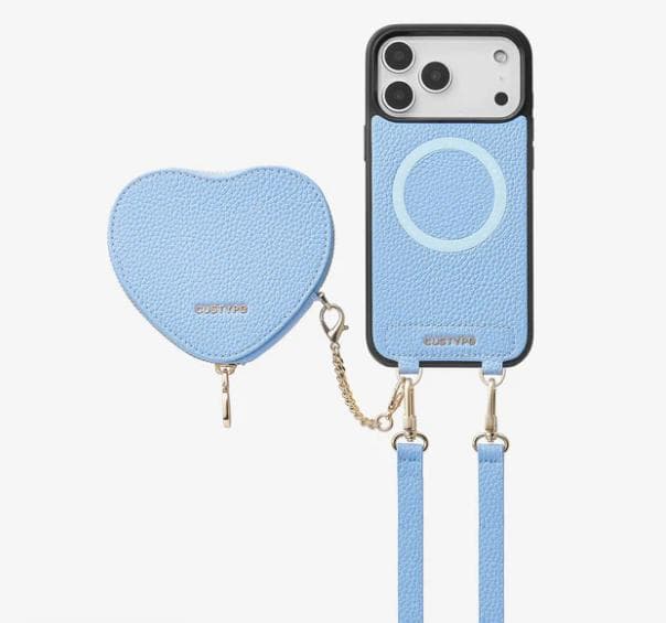 【iPhone 13 Pro 用】CUSTYPE ハートデザインキット ブルー