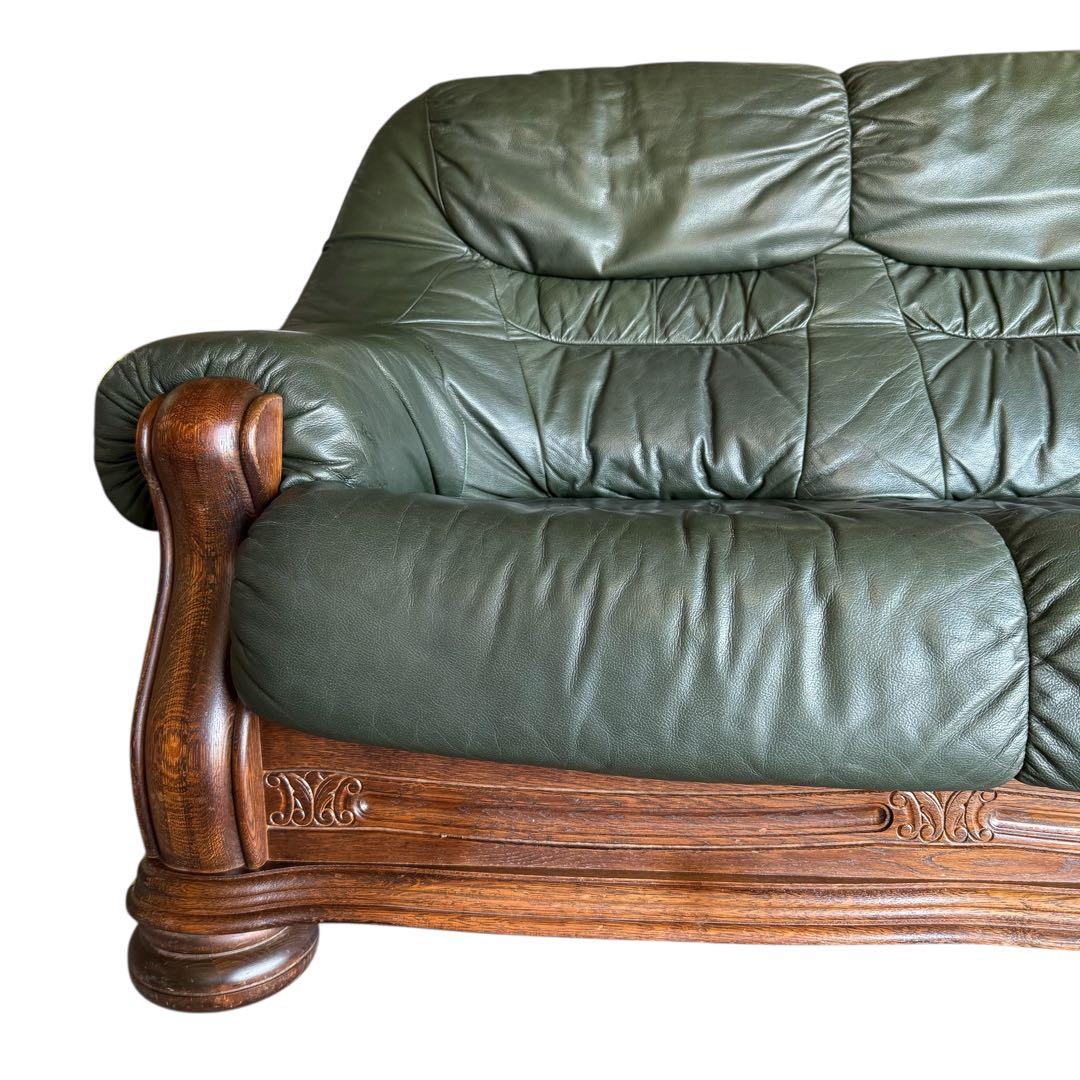 HR557 ダッヂカントリー　オランダ製　総革　レザーソファ　３人掛け