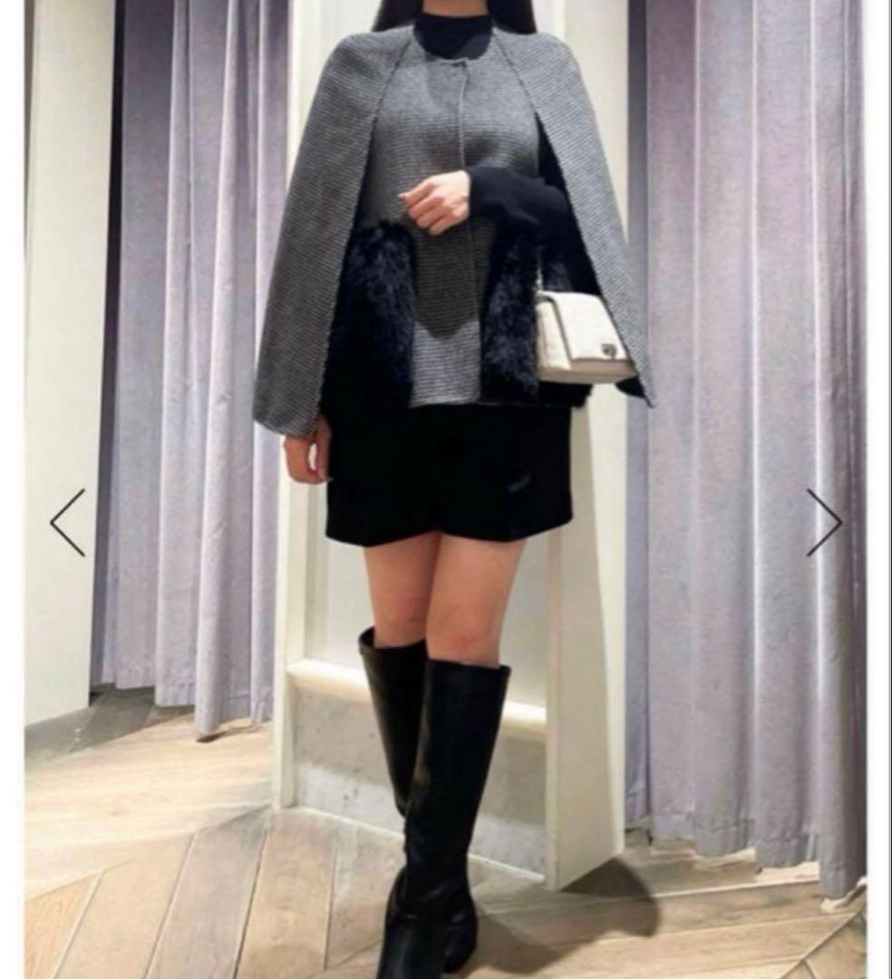 s*♪様 ファーポケットリバーケープジャケット