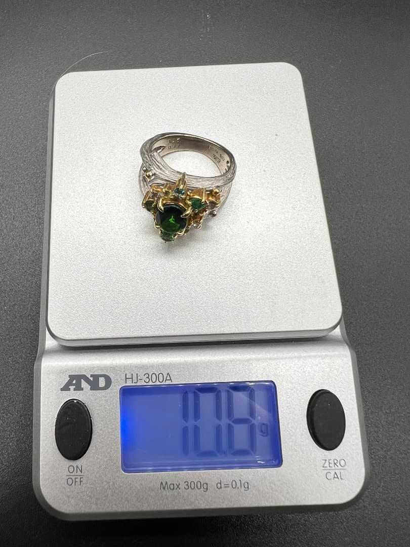 石原タイコ　K18ホワイトゴールド ダイオプサイド リング　福原佐智