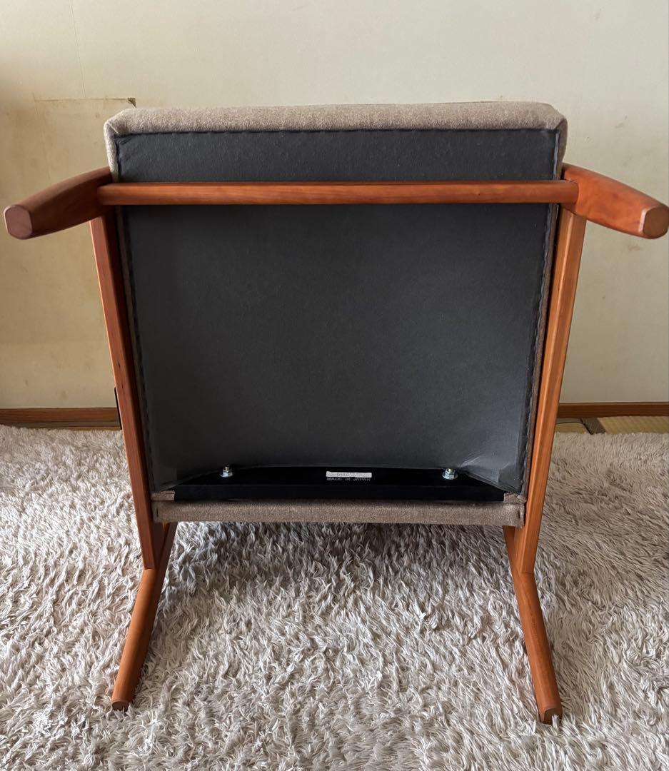 【最終価格】カリモク60 Kチェア1シーター　フラノヘージュ　ブラックチェリー