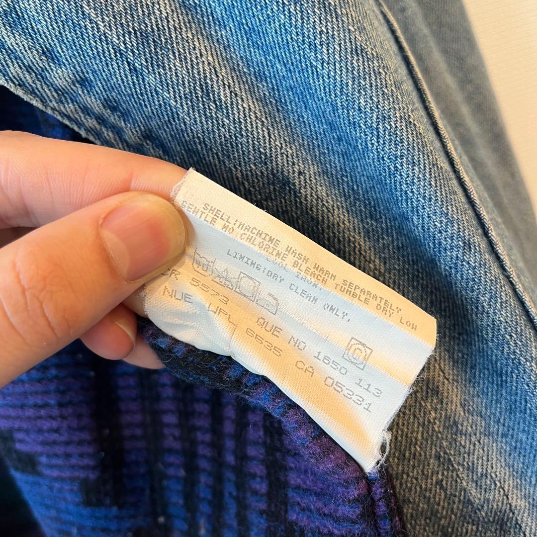 アメリカ製 WOOLRICH デニム ハンティングジャケット ブランケット付き