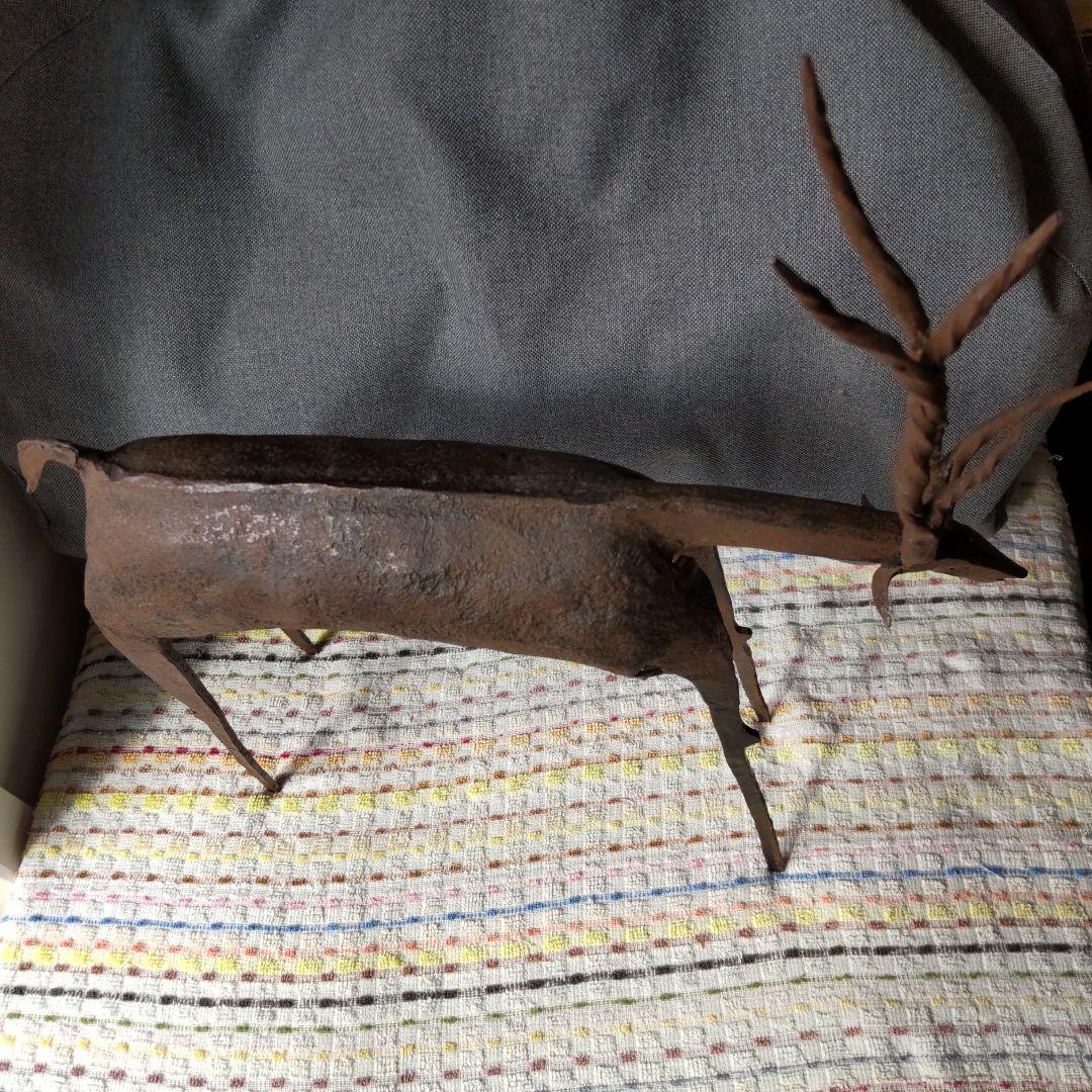 ヴィンテージ！北欧アイアンオブジェ！ハンドメイド大型トナカイ！美品！