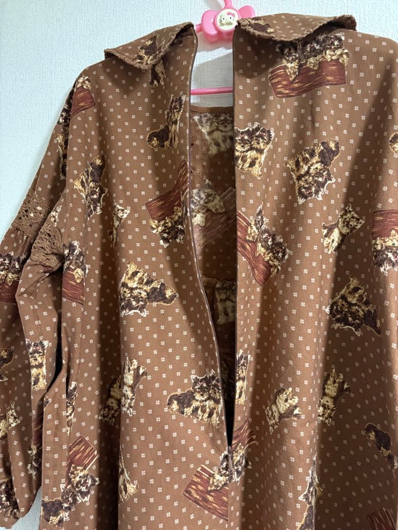 稀少❣️STREET ORGAN 裏起毛綿ワンピース❣️Ｍサイズ　わんちゃん柄