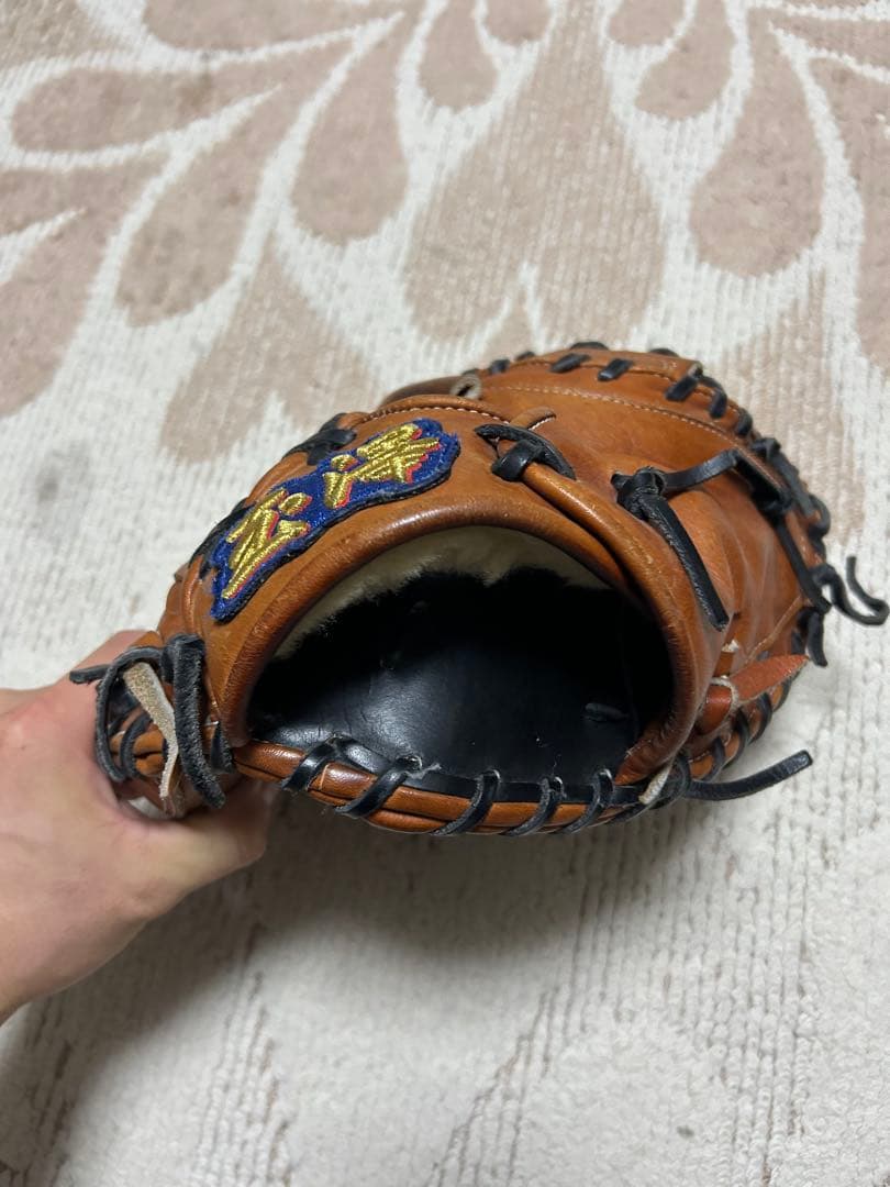 玉澤 硬式用グローブ 茶色 レザー