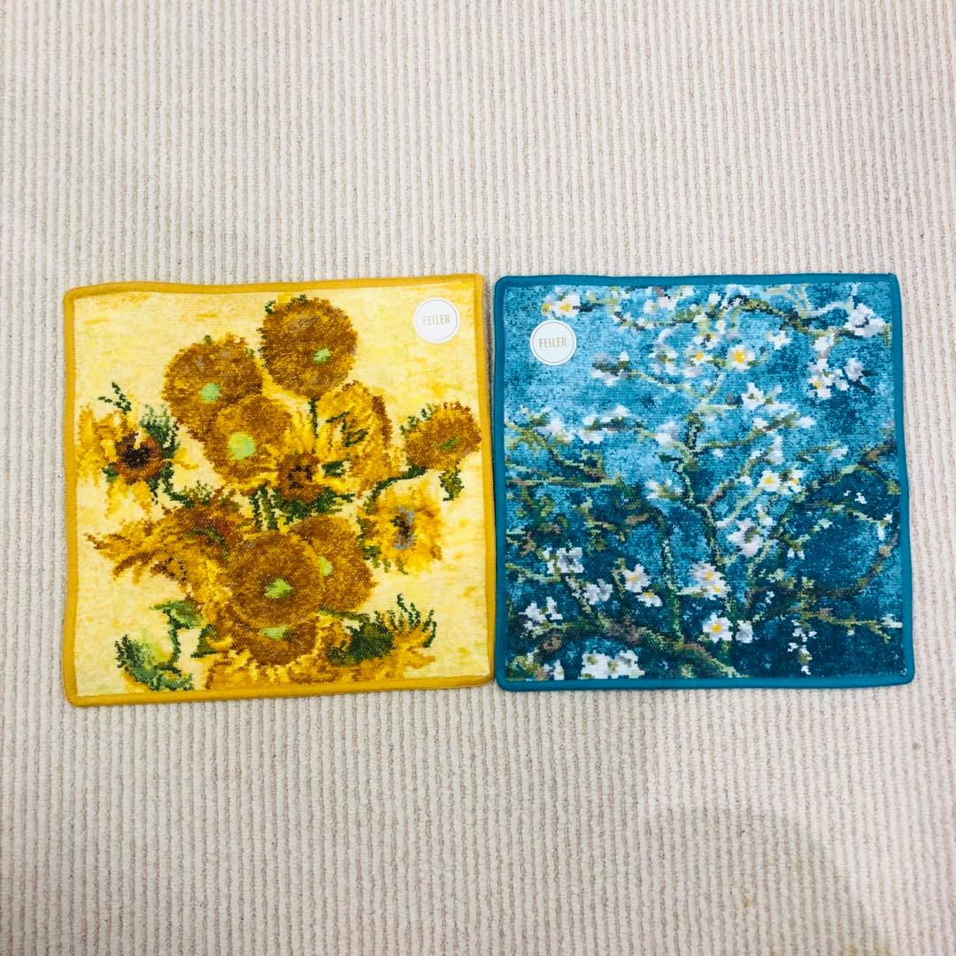 【新品】サンフラワーズ　アーモンドブロッサム　フェイラー　ハンカチ　ゴッホ