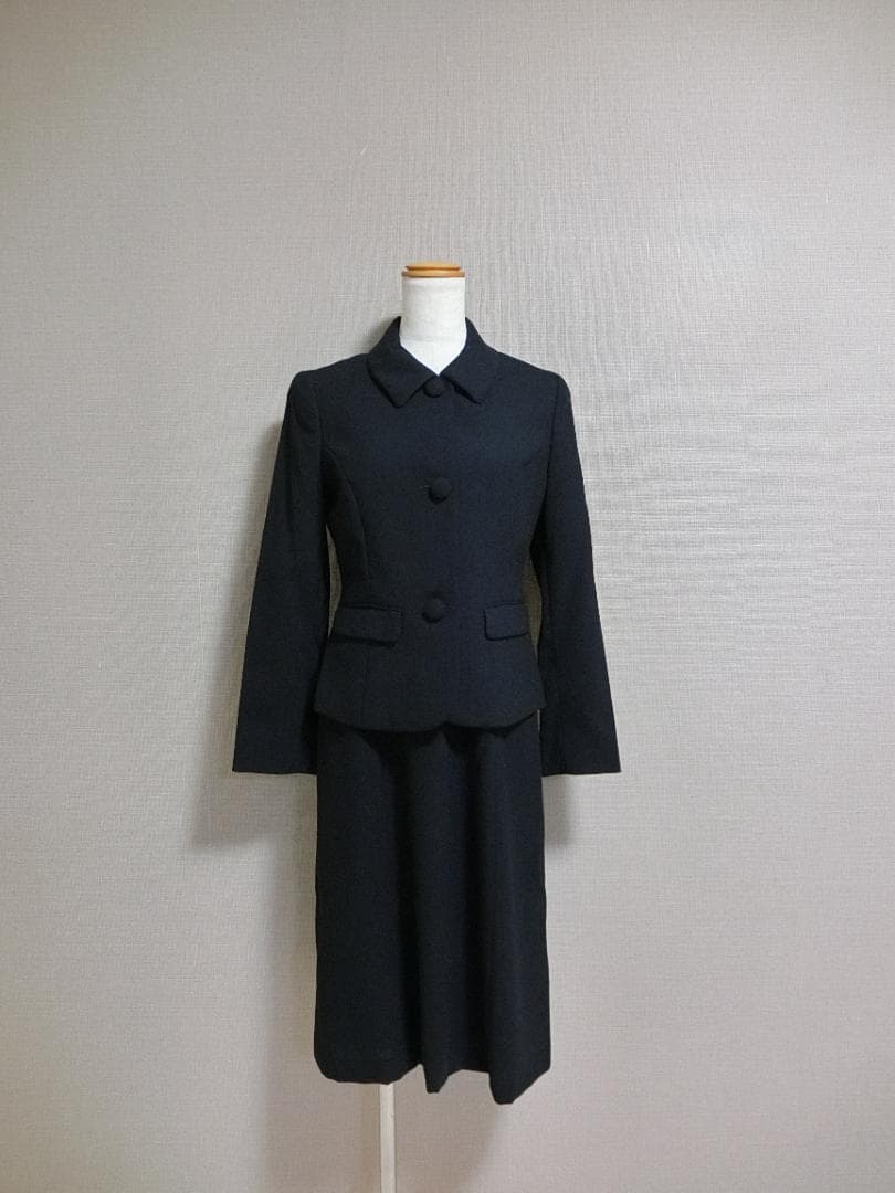 美品　ニューヨーカー　フォーマル　ワンピース　セットアップスーツ　ネイビー　９