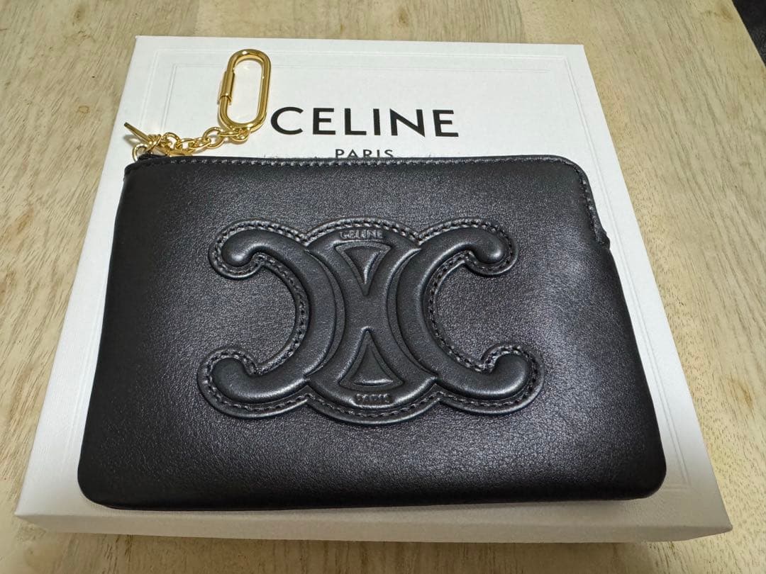 CELINE ブラックレザー ケース