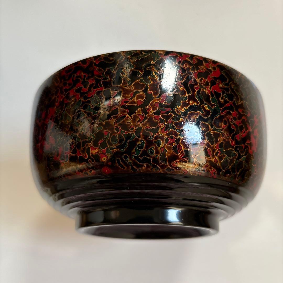 蔵出し！✴︎希少・唐塗り・津軽塗 どんぶり・未使用5個セット　✴︎