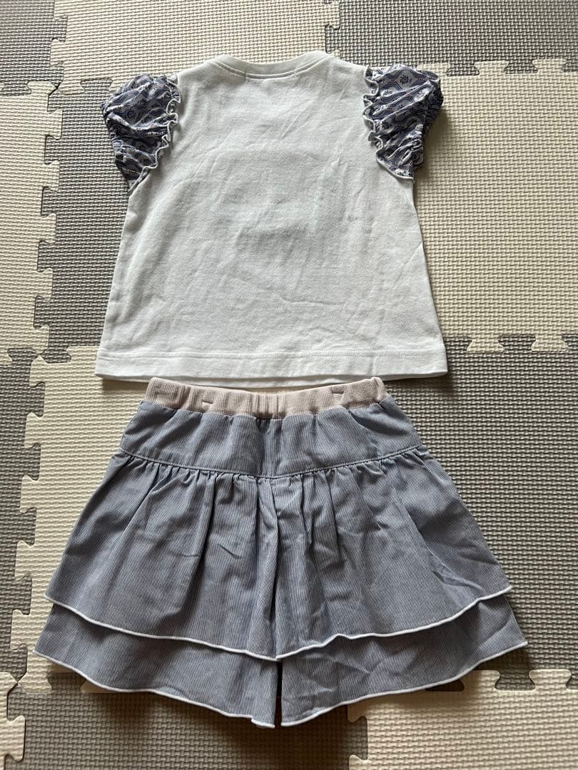 familiar ベビー服 Tシャツとフリルスカートセット