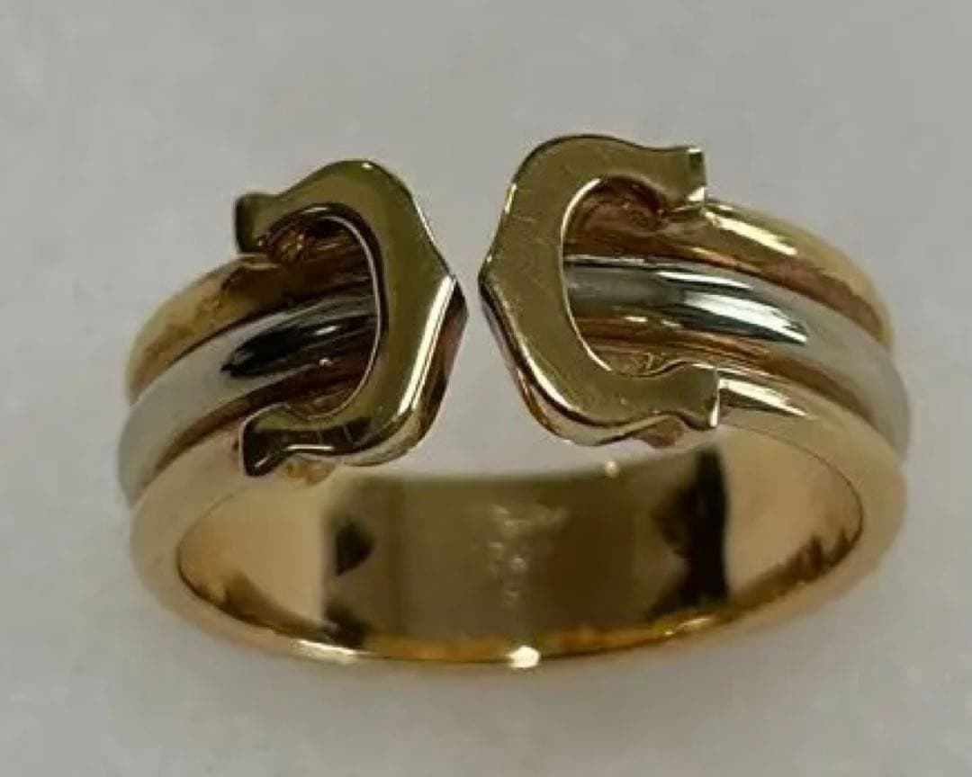 カルティエ　ゴールドシルバー二重リング