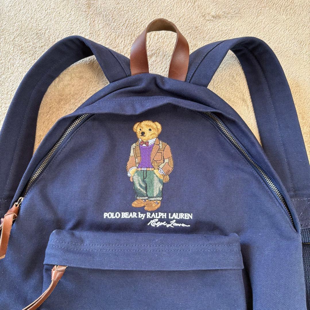 【極美品】POLO RALPH LAUREN ポロベア刺繍キャンバス リュック