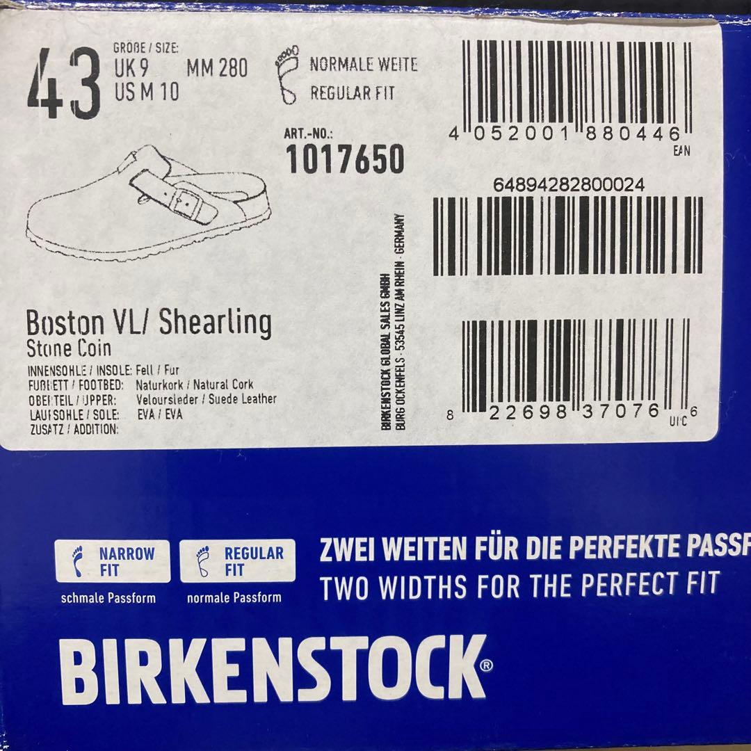 【未使用品】43 訳あり特価 BIRKENSTOCK ボストン ファー ボア