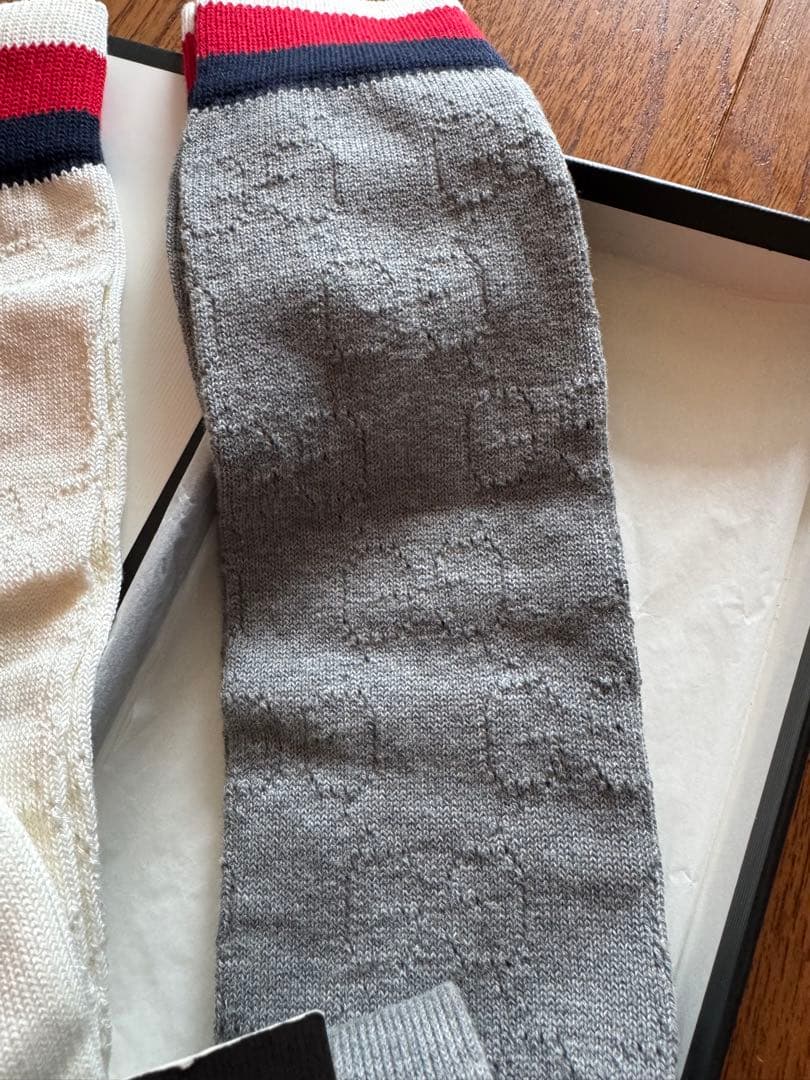 【新品未使用】GUCCI ハイソックス 2足セット グッチ ミケーレ