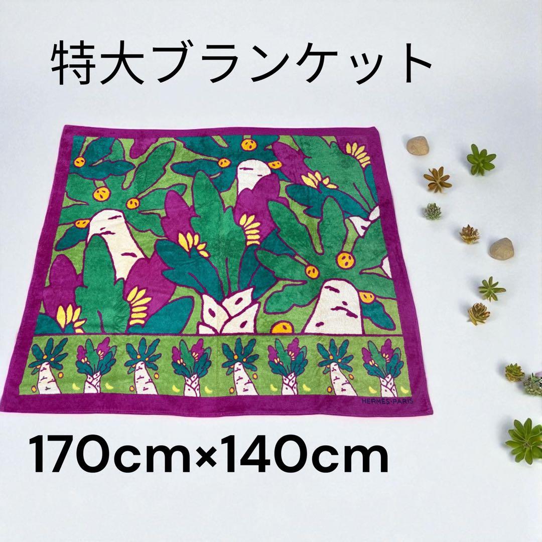170×140cm エルメス HERMES ビーチタオル ブランケット 毛布