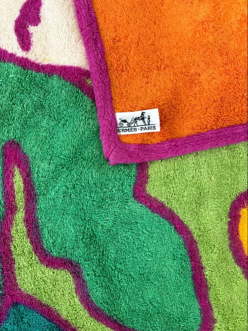 170×140cm エルメス HERMES ビーチタオル ブランケット 毛布