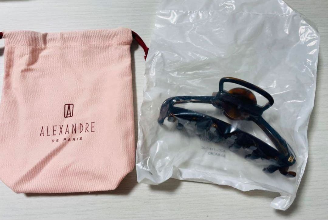 【新品未開封】アレクサンドル ドゥ パリ クリップ ブラウン べっ甲柄　M