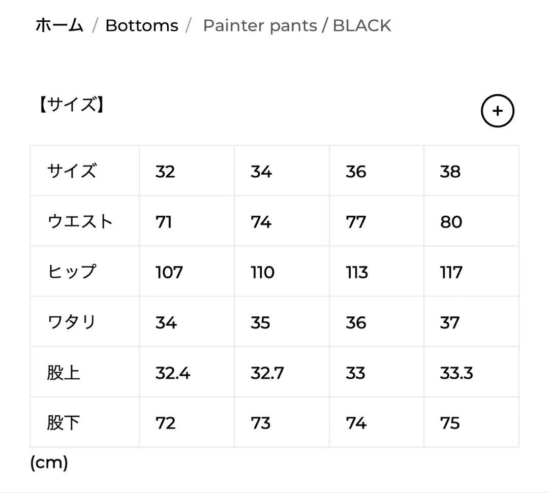 パンツ SHISHIKUI Painter pants / BLACK 36