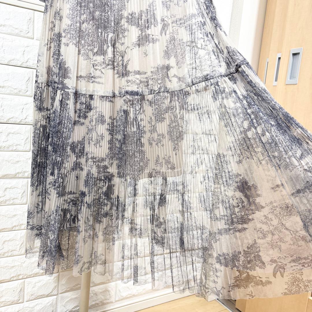 SNIDEL★　ドレス　プリーツチュールワンピース　トワルドジュイ　オケージョン