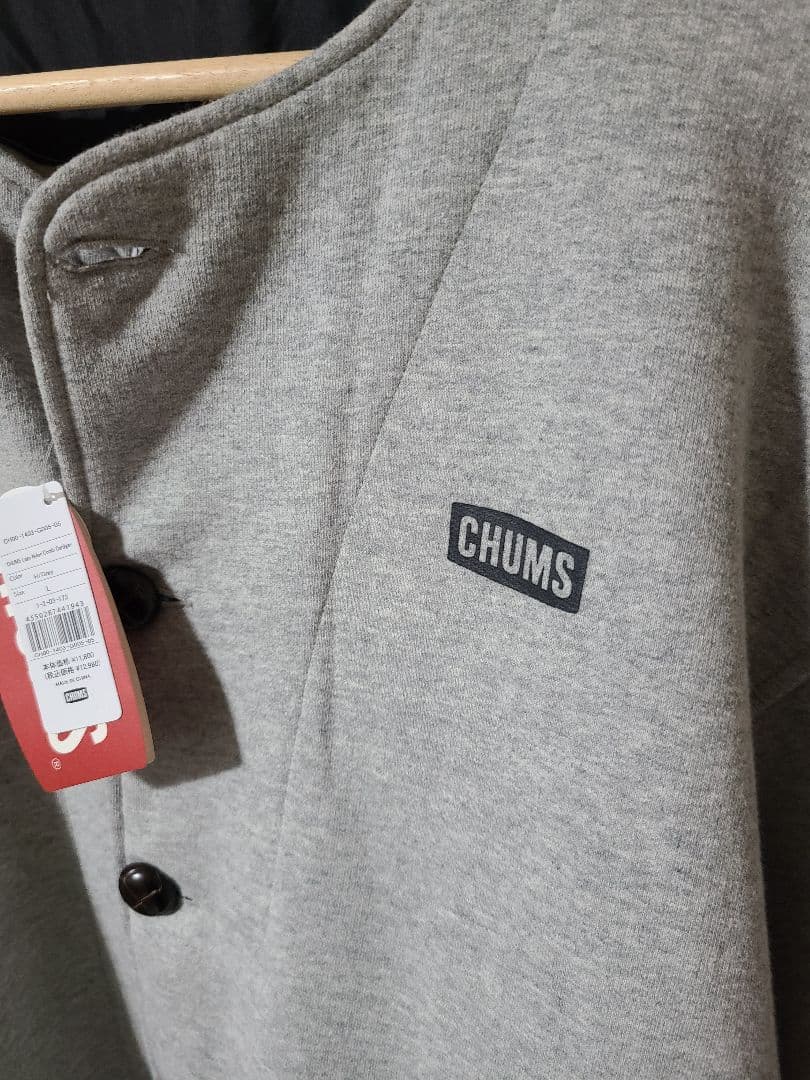 新品　タグ付き　チャムス　ナイロンコンビカーディガン